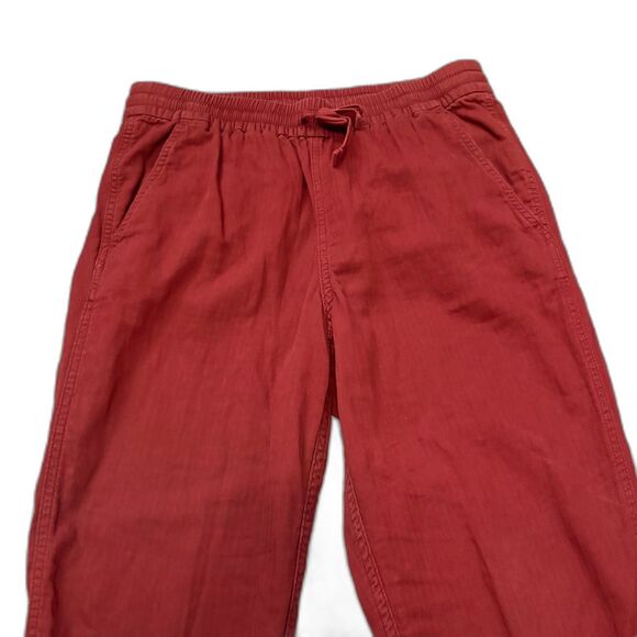 J. Crew Point Sur Seaside Jogger Pants Cotton Twill Red Beach Coastal Size 4 - Picture 3 of 7